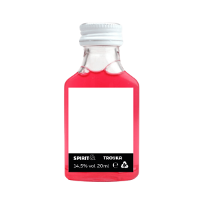 Roze shotjes Troijka met zoete energy smaak