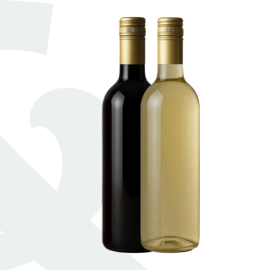 2 Gepersonaliseerde flessen wijn rood en wit