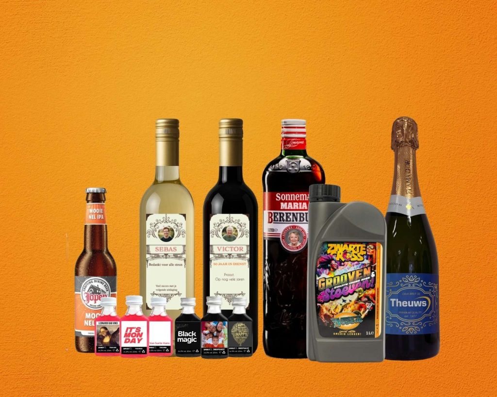 Bekijk het assortiment aan gepersonaliseerde dranken op Spirit voor Jou